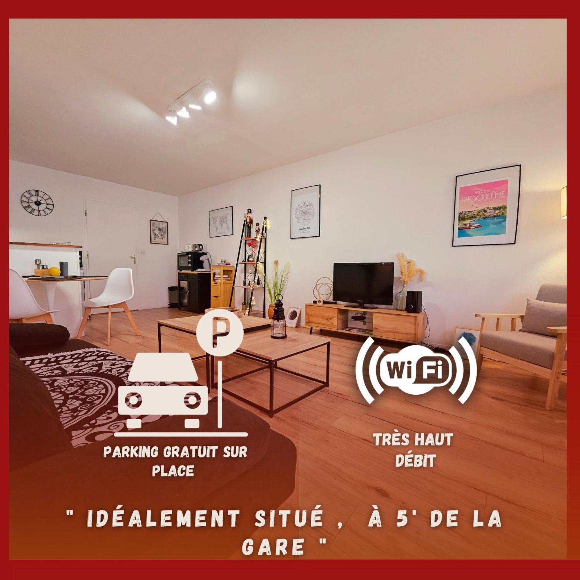 Appartement Cosy Proche Gare - Fibre Optique Et Parking Angulema Exterior foto